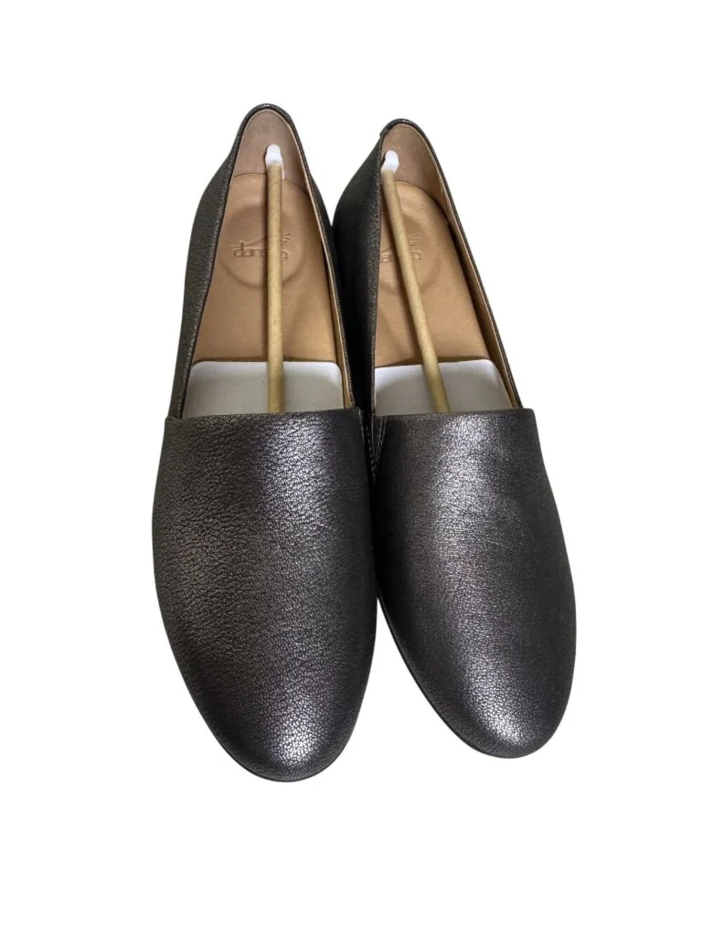 Dansko Womens Gray Metallic Leather Flat Slip-On Loafers Shoes Size 12 EU 42